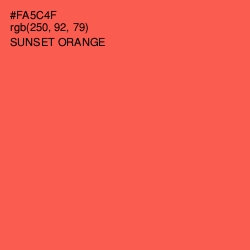 #FA5C4F - Sunset Orange Color Image
